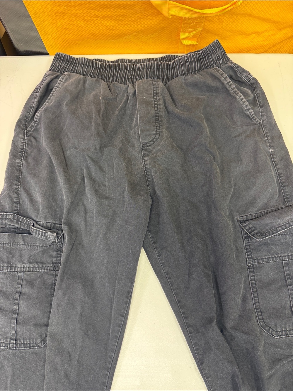 SHEIN Men's black Cargo Pants with Elastic Waist size small worn and loved ADI